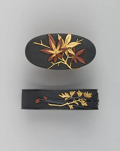 Sword-Hilt Collar and Pommel (Fuchigashira)
