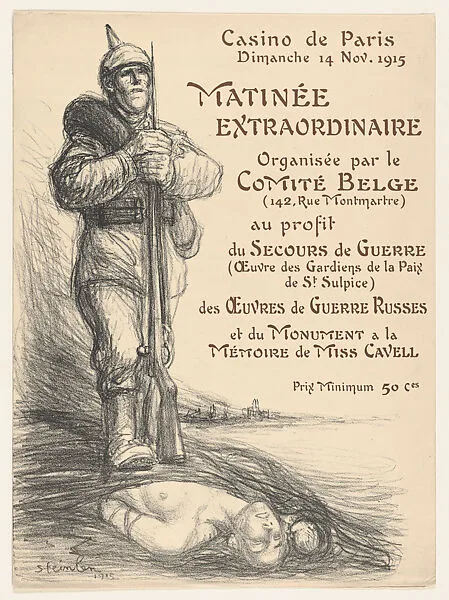 Program for the Matinée Extraordinaire, Casino de Paris, November 14, 1915 — Théophile-Alexandre Steinlen
