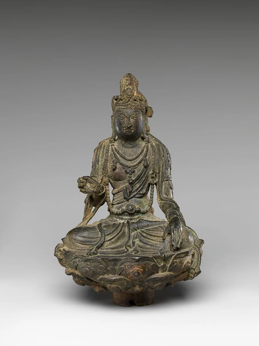 唐 鎏金青銅菩薩坐像|Seated bodhisattva — Unknown