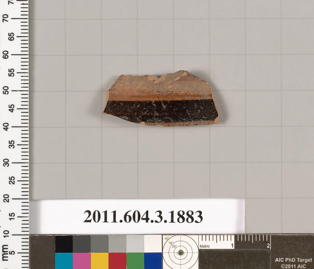 Terracotta fragment of a mastoid (drinking cup with narrow base) ? — Unknown