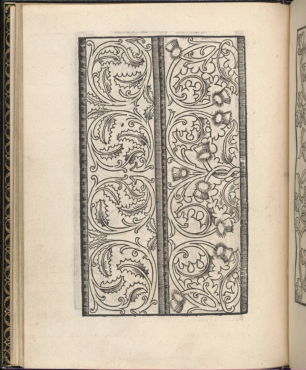 Page from Ein new kunstlich Modelbuch...(Page 14v) — Peter Quentel