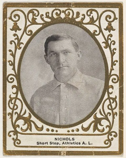 Nichols, Shortstop, Athletics, Athletic League, from the Baseball Players (Ramlys) series (T204) issued by the Mentor Company to promote Ramly and T.T.T. Turkish Cigarettes — Mentor Company, Boston|Carl Homer Studios, Boston