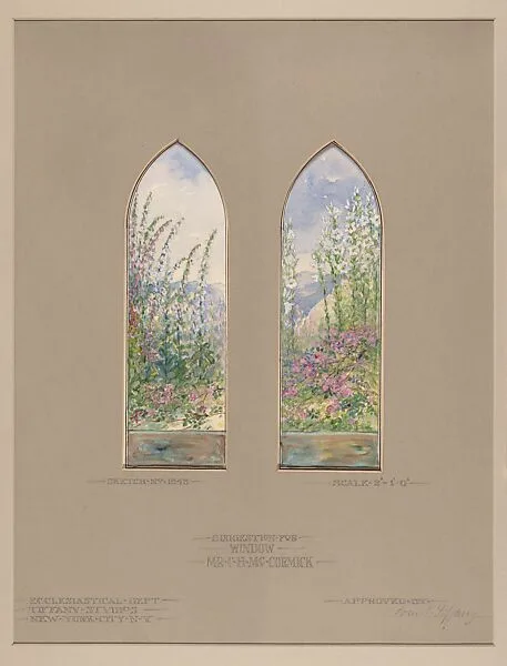 Suggestion for window, Mr. C. H. McCormick — Agnes F. Northrop|Louis C. Tiffany|Tiffany Studios