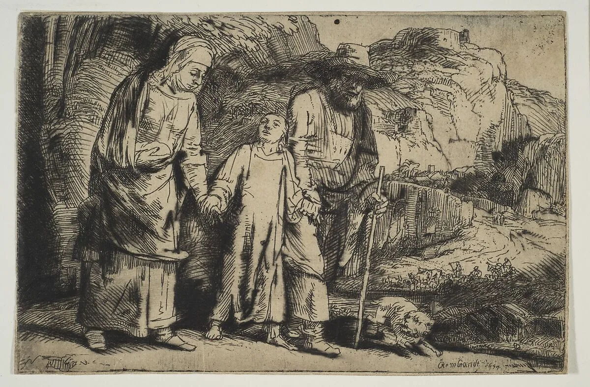 Christ between his Parents, Returning from the Temple — Rembrandt (Rembrandt van Rijn)