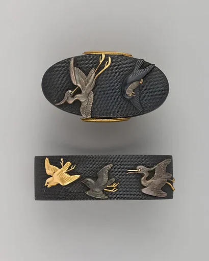 Sword-Hilt Collar and Pommel (Fuchigashira)