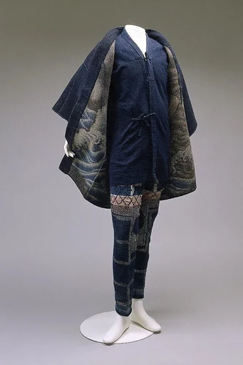 紺木綿地素戔嗚尊模様火消袢纏|Fireman’s Jacket (Hikeshi-Banten) with Susanoo-no-mikoto Deity Scene