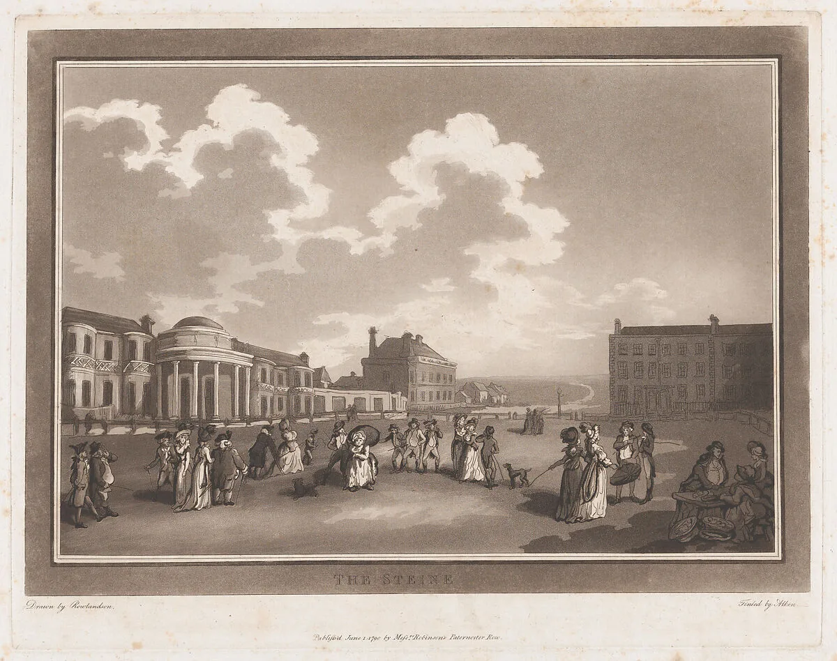 The Steine (An Excursion to Brighthelmstone) — G. G. J. & J. Robinson|Henry Wigstead|Thomas Rowlandson|Samuel Alken