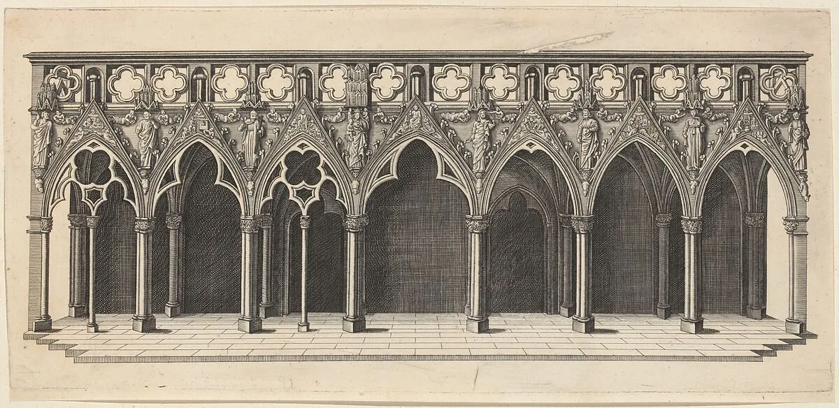 Interior of Strasbourg Cathedral Showing the Choir Screen — Johann Jakob Arhardt