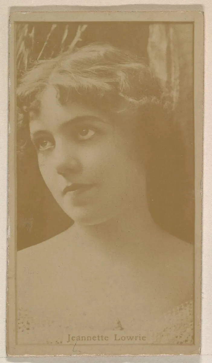 Jeannette Lowrie, from the Actresses series (N245) issued by Kinney Brothers to promote Sweet Caporal Cigarettes — Kinney Brothers Tobacco Company