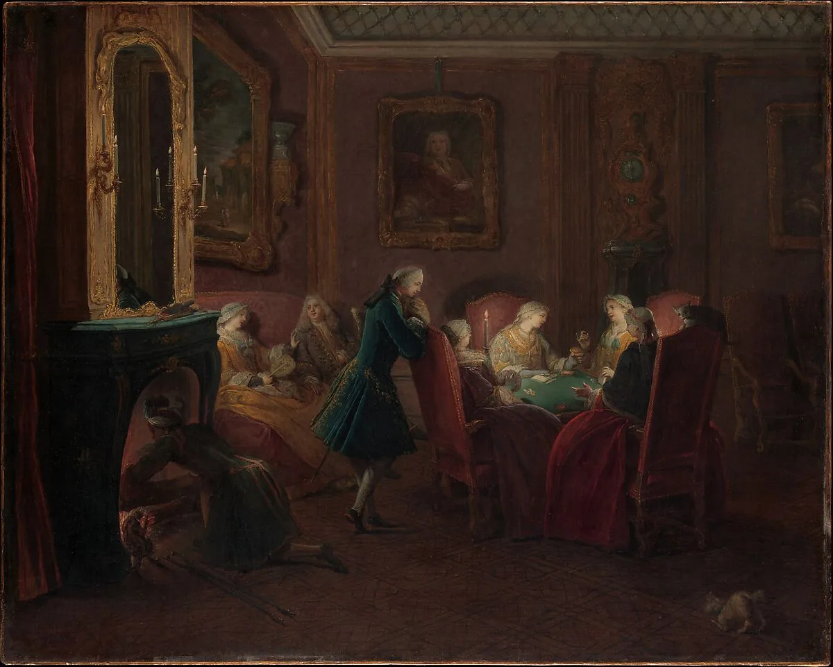 Card Players in a Drawing Room — Pierre Louis Dumesnil the Younger