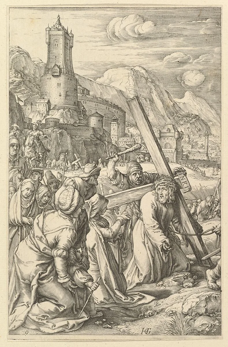 Christ Carrying the Cross, from "The Passion of Christ" — Anonymous|Hendrick Goltzius