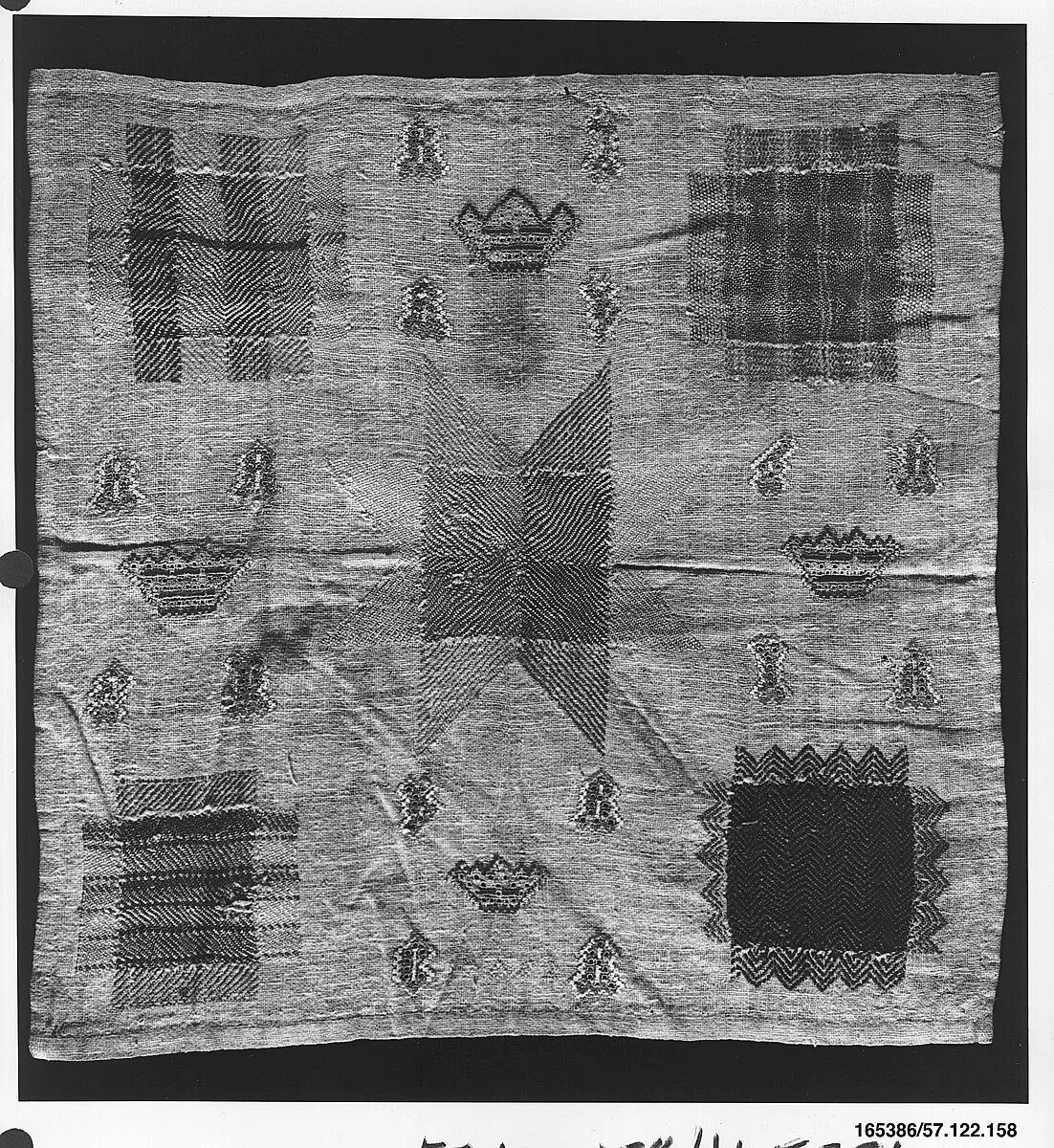 Embroidered darning sampler — Unknown