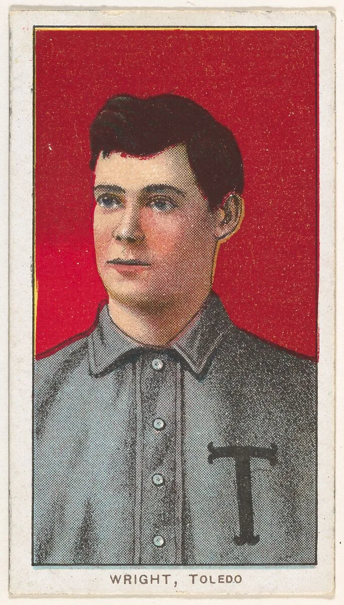 Wright, Toledo, American Association, from the White Border series (T206) for the American Tobacco Company — American Tobacco Company