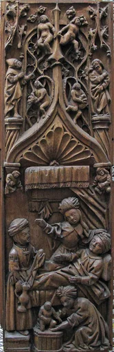 Panel with the Birth of the Virgin