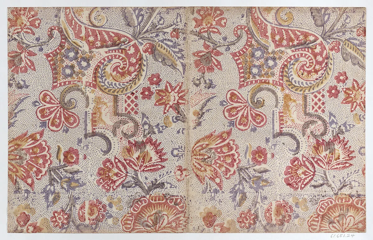 Book cover with overall floral and dot design — Anonymous