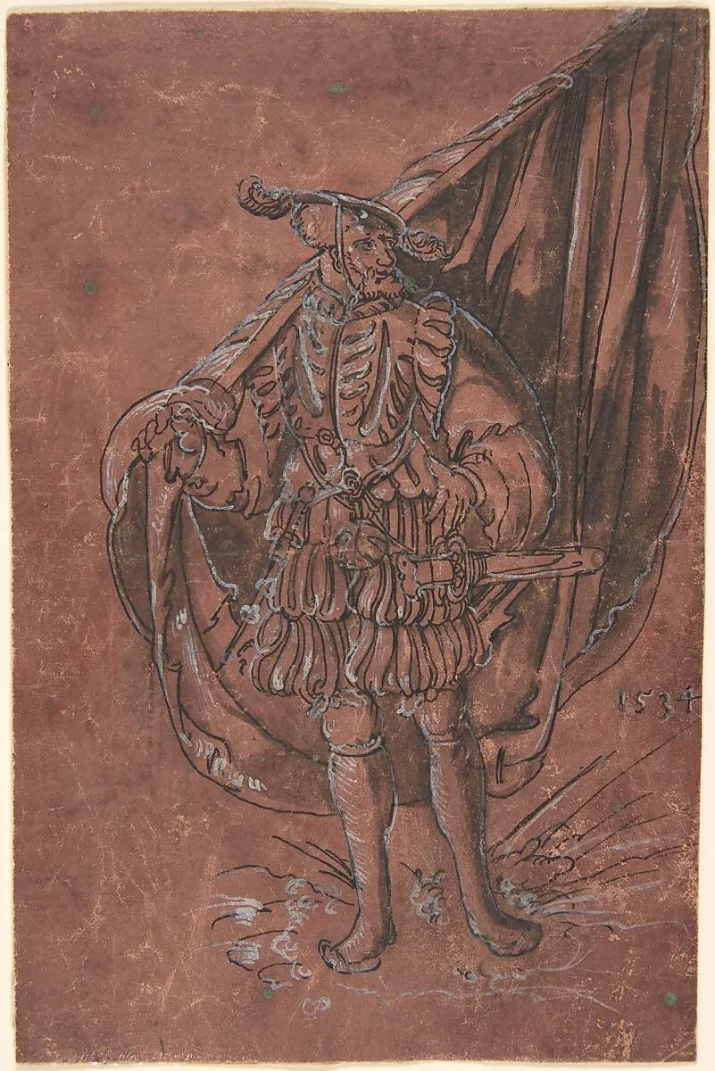 A Standard Bearer — Erhard Schön|Anonymous, German, 16th century