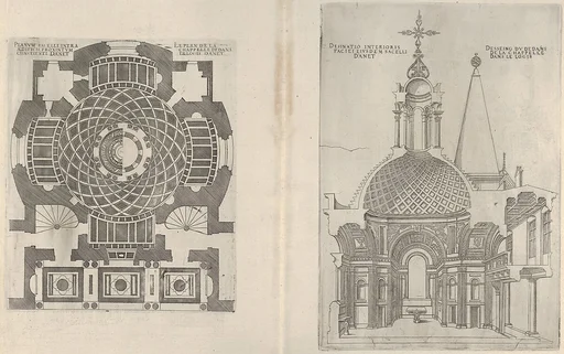 Cross sections of the Chapel at Chateau d'Anet