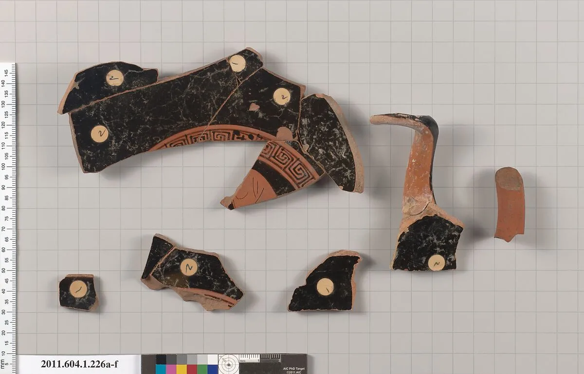 Terracotta fragments of a kylix (drinking cup) — Unknown