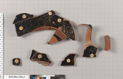 Terracotta fragments of a kylix (drinking cup)