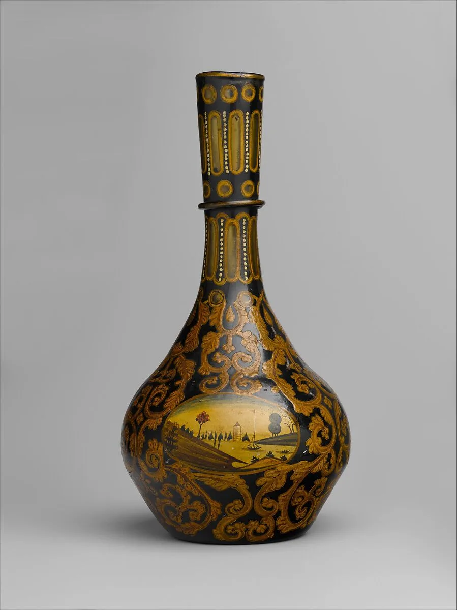 Vase with Landscape Vignette — Unknown