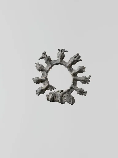 Lead wreath of lotus buds