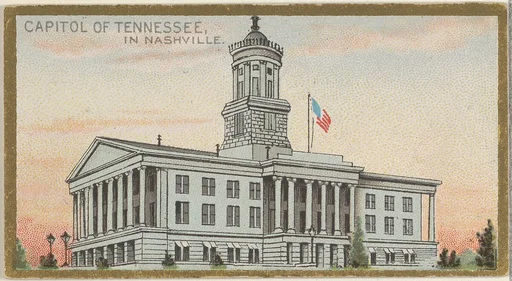 Capitol of Tennessee in Nashville, from the General Government and State Capitol Buildings series (N14) for Allen & Ginter Cigarettes Brands