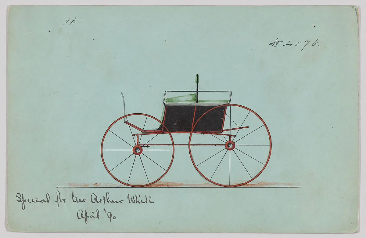 Design for Dog Cart or 2 Wheeler, no. 4076 — Brewster & Co.|Herman Stahmer