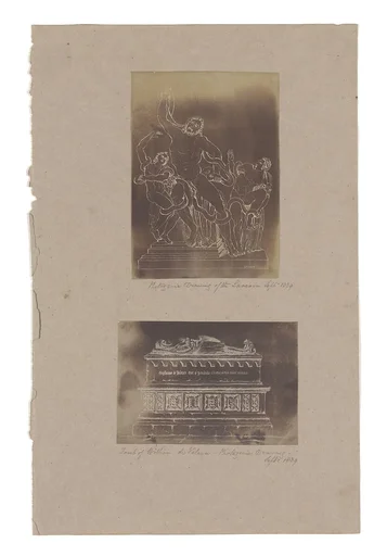 Photogenic Drawing of the Laocoon, September 1839; Tomb of William de Valence