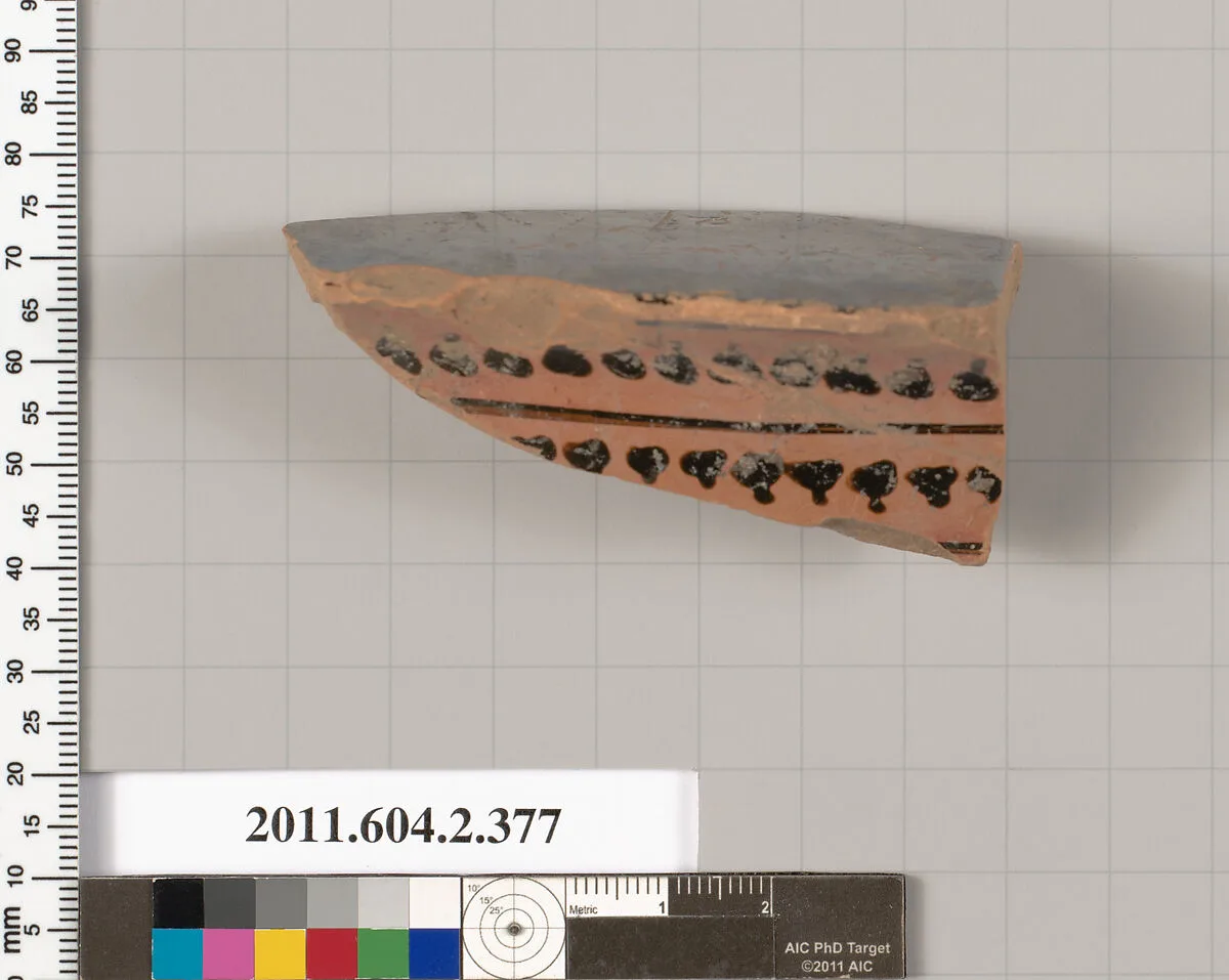 Terracotta fragment of a column-krater (bowl for mixing wine and water) — Unknown