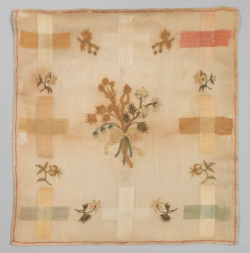 Embroidered darning sampler