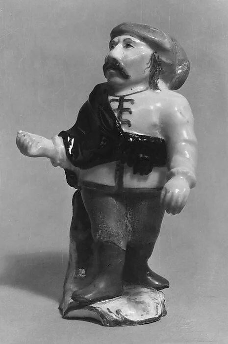 Dwarf in the uniform of a colonel of hussars — Höchst Manufactory
