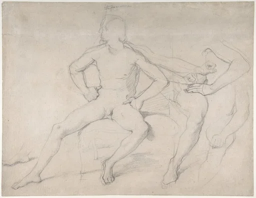 Study of a Seated Nude Male
