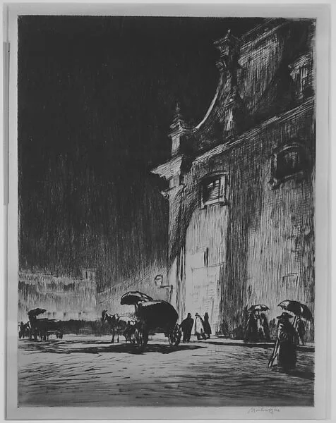Rainy Night in Rome — Sir Muirhead Bone