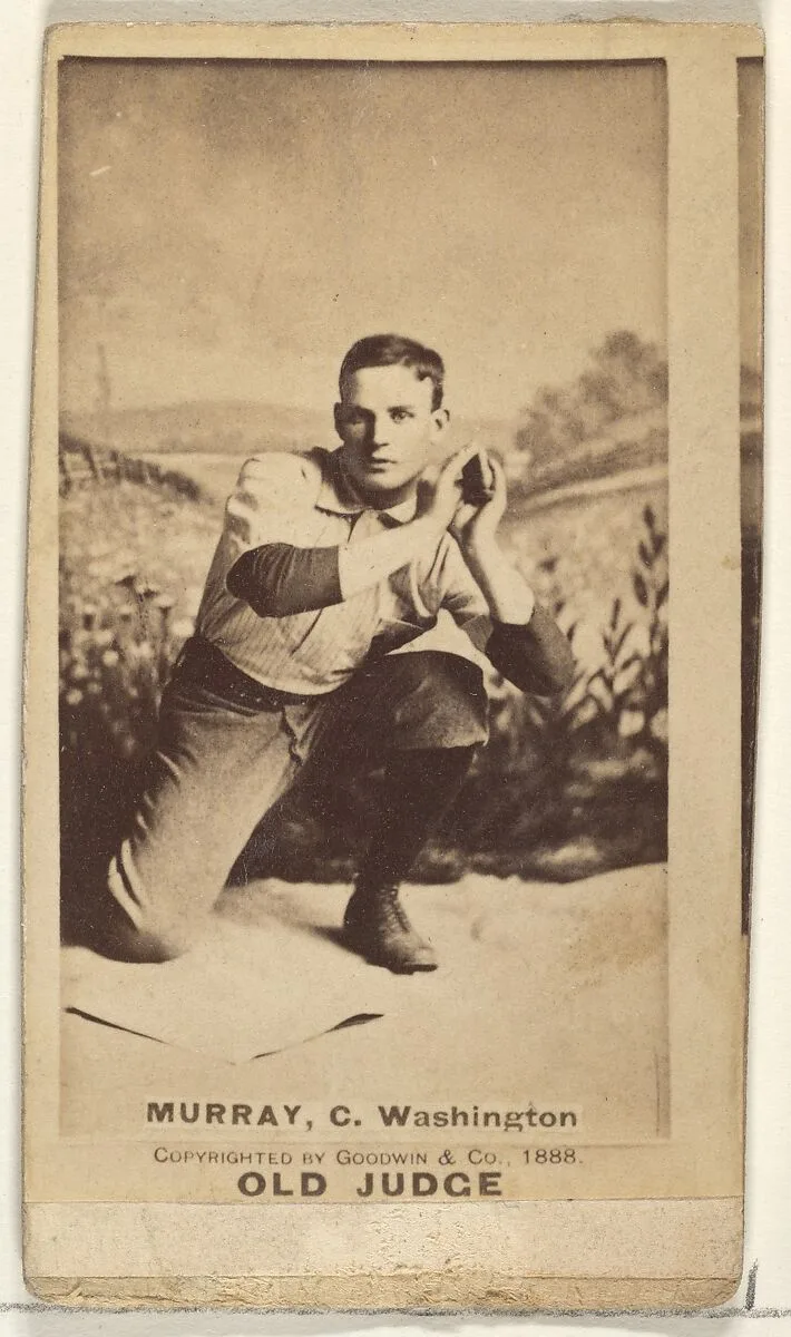Jeremiah J. "Miah" Murray, Catcher, Washington Nationals, from the Old Judge series (N172) for Old Judge Cigarettes — Goodwin & Company