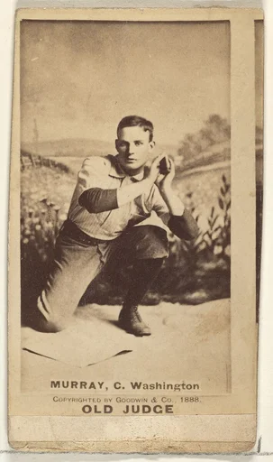 Jeremiah J. "Miah" Murray, Catcher, Washington Nationals, from the Old Judge series (N172) for Old Judge Cigarettes