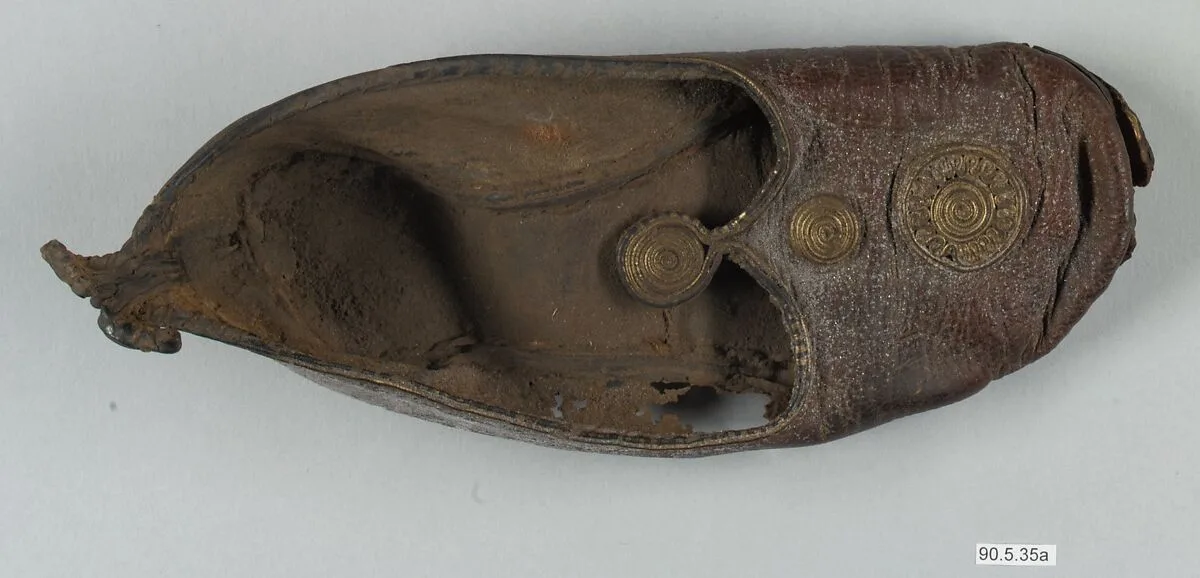 Leather Shoe with Gilded Medallions — Unknown
