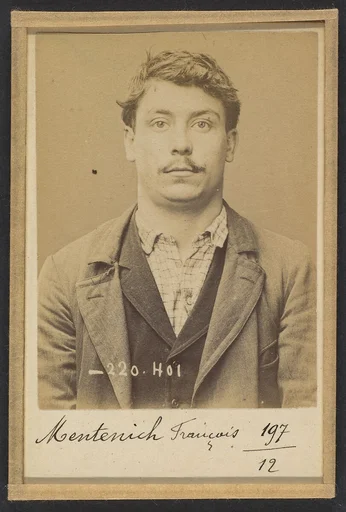 Mentenich. François, Joseph. 22 ans, né le 3/10/71 à Paris XIIe. Ébéniste. Anarchiste. 2/7/94.