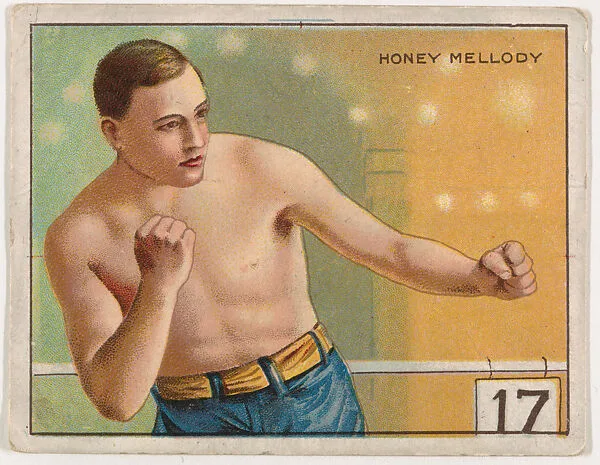 Honey Mellody, from the Champion Pugilists series (T219), issued by Mecca and Hassan Cigarettes — Hassan Cigarettes|Mecca Cigarettes