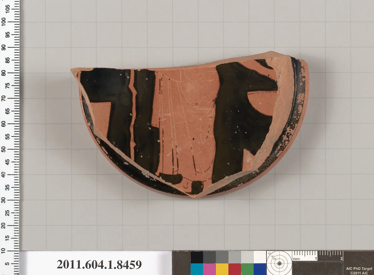 Terracotta fragment of a stemless kylix (drinking cup) — Unknown