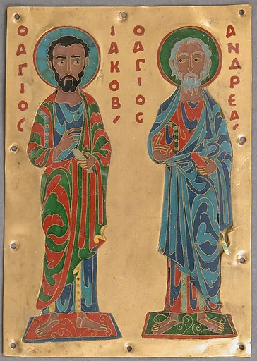Plaque with Saints James and Andrew