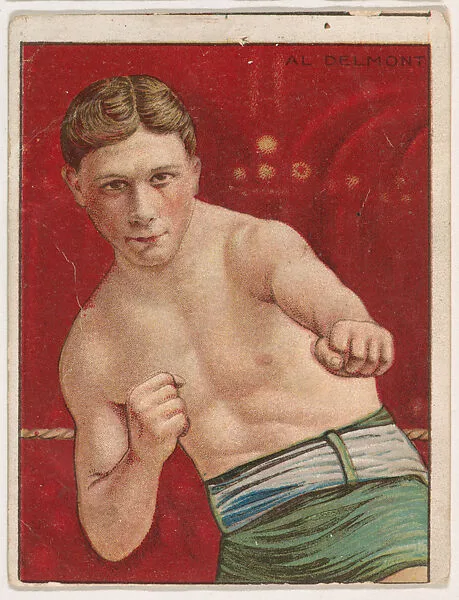 Al Delmont, from the Champion Pugilists series (T219), issued by Mecca and Hassan Cigarettes — Mecca Cigarettes|Hassan Cigarettes