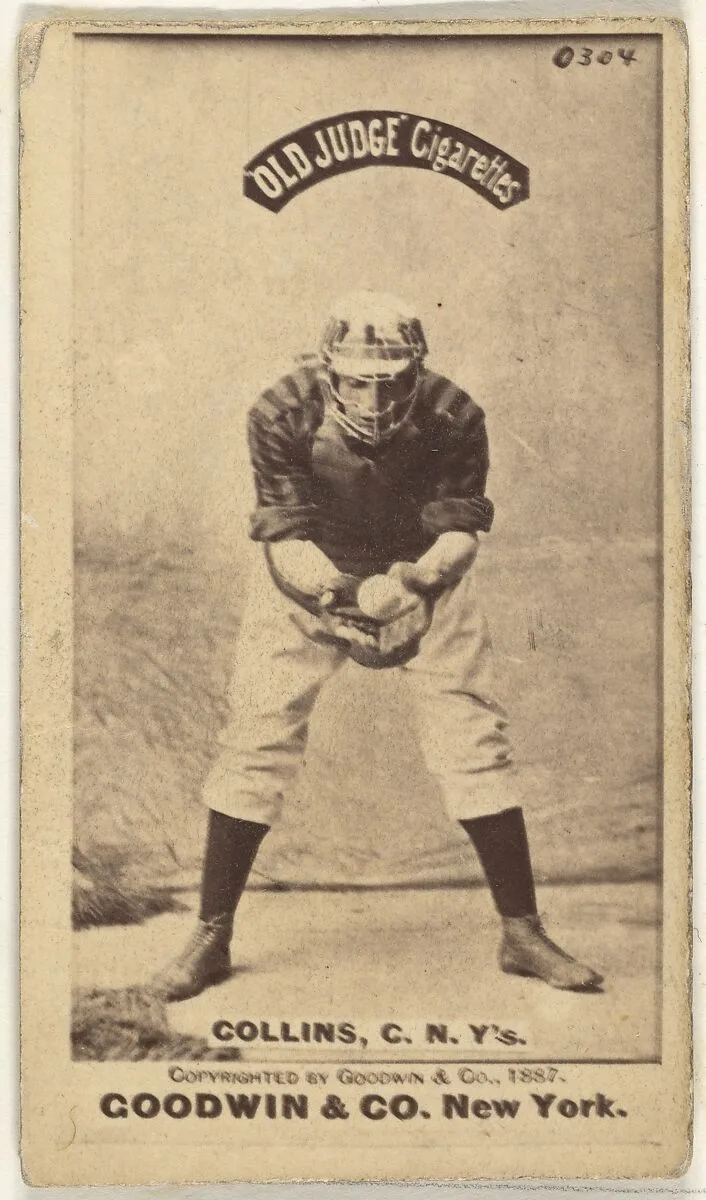 Bill Collins, Catcher, New York, from the Old Judge series (N172) for Old Judge Cigarettes — Goodwin & Company