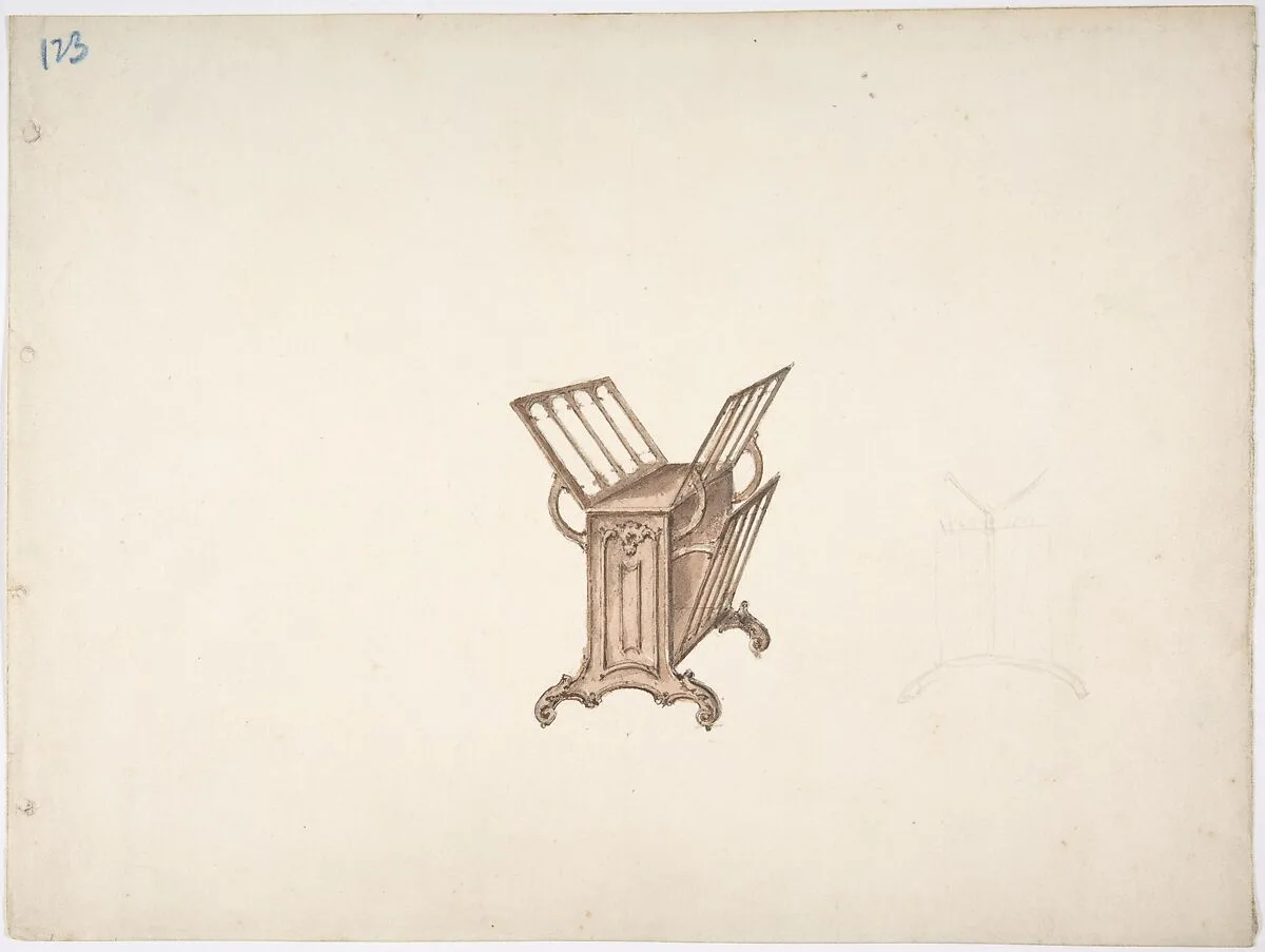 Design for a Bookstand — Anonymous, British, 19th century