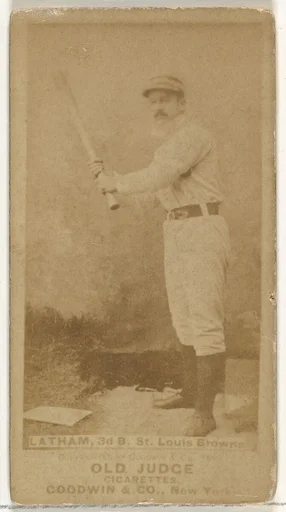Arlie Latham, 3rd Base, St. Louis Browns, from the Old Judge series (N172) for Old Judge Cigarettes