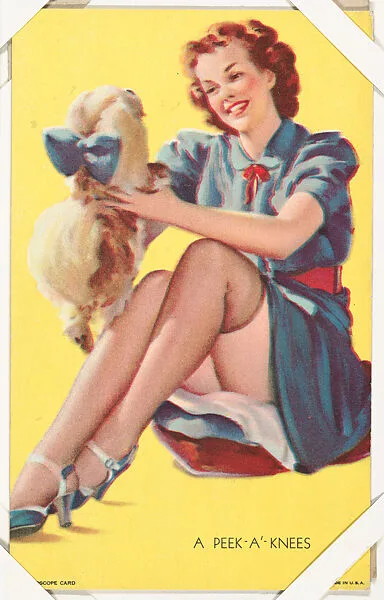 A Peek-A'-Knees from Glamour Girls series (W424) — International Mutoscope Reel Company