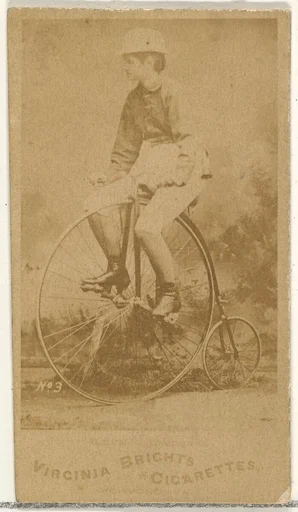 Card 3, from the Girl Cyclists series (N49) for Virginia Brights Cigarettes