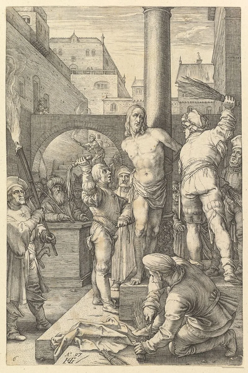 The Flagellation, from "The Passion of Christ" — Hendrick Goltzius