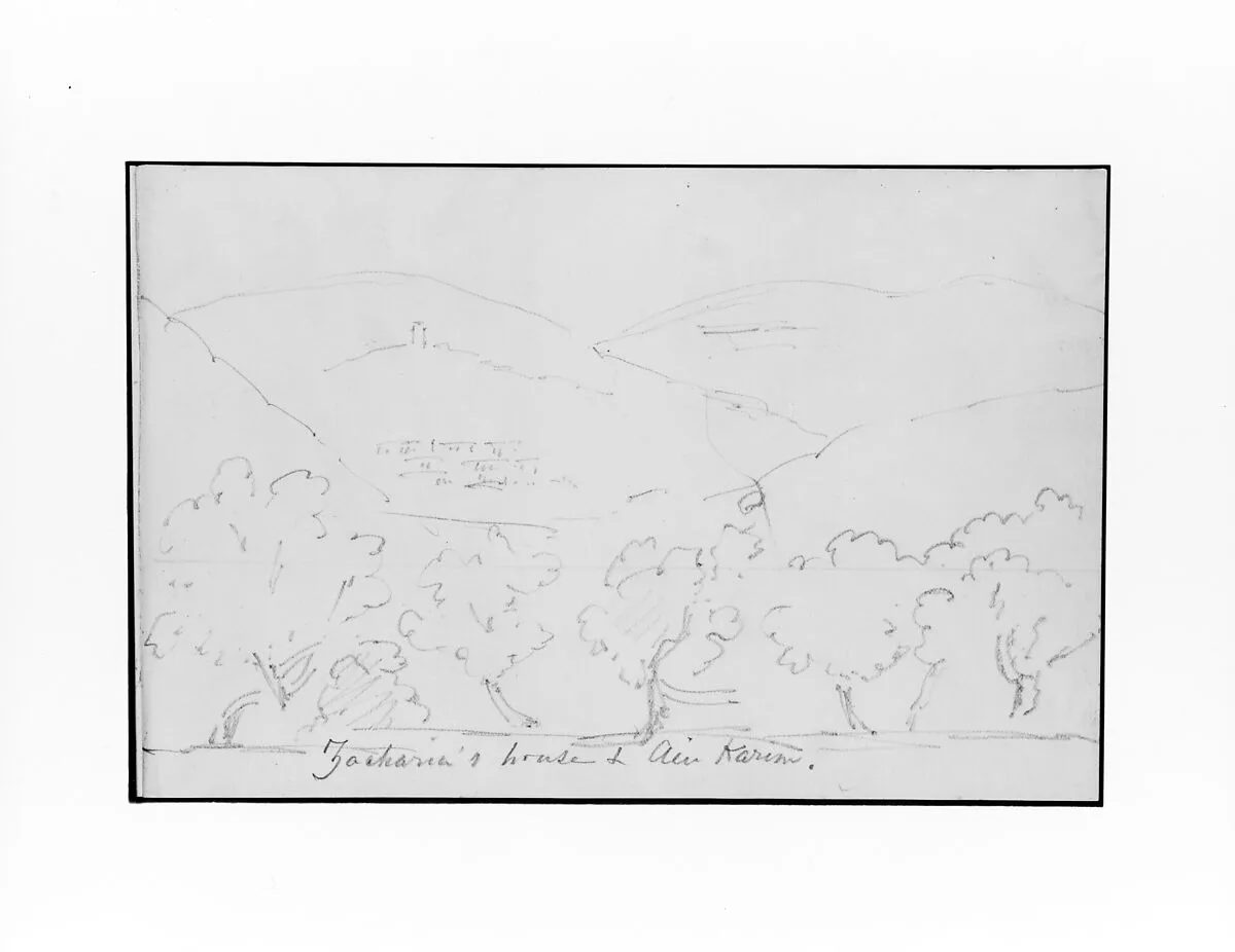 Zacharias House and Ein Karem (from Sketchbook) — Mary Newbold Sargent
