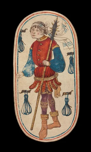 Knave of Tethers, from The Cloisters Playing Cards