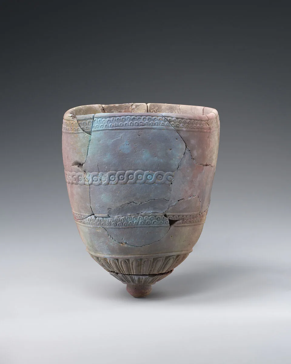 Beaker with tongue and guilloche patterns — Unknown